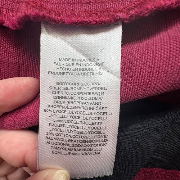 Lauren Ralph Lauren Skirt Womens 8 Burgundy Pockets Pencil Back Slit Academia - Picture 4 of 12